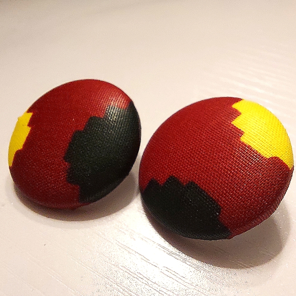 African Print Button Earrings! BUNDLE TO SAVE!